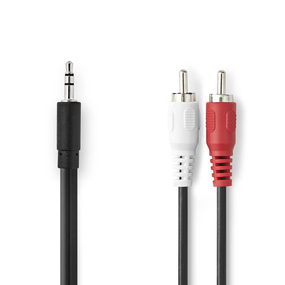 Stereo-Audiokabel | 3,5 mm Male | 2x RCA Male | Vernikkeld | 1.50 m | Rond | Zwart | Doos