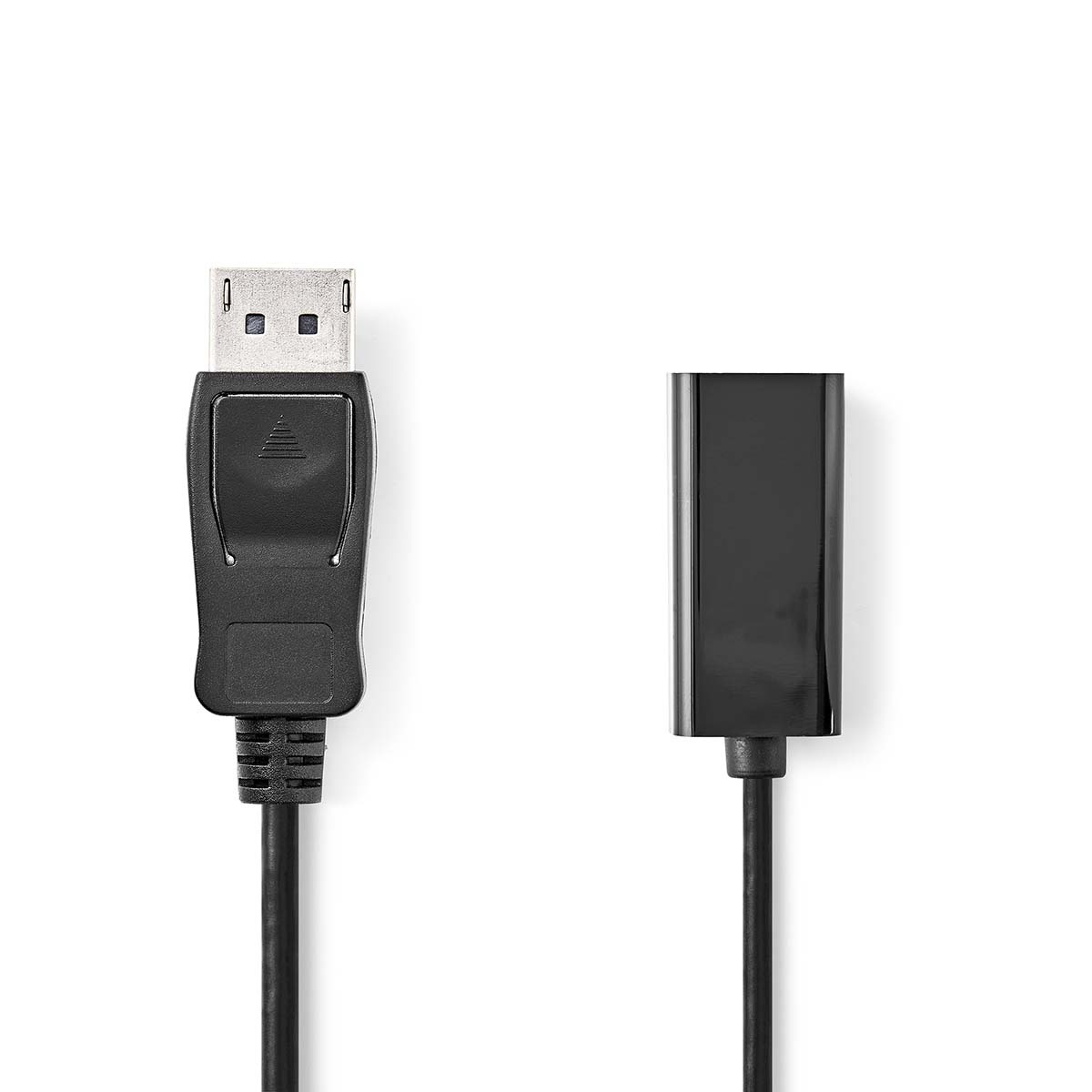 DisplayPort-Kabel | DisplayPort Male | HDMI™ Output | 4K@30Hz | Vernikkeld | 0.20 m | Rond | PVC | Zwart | Doos