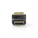 HDMI™-Adapter | HDMI™ Connector | HDMI™ Output | Verguld | 270° Gehoekt | ABS | Zwart | 1 Stuks | Doos
