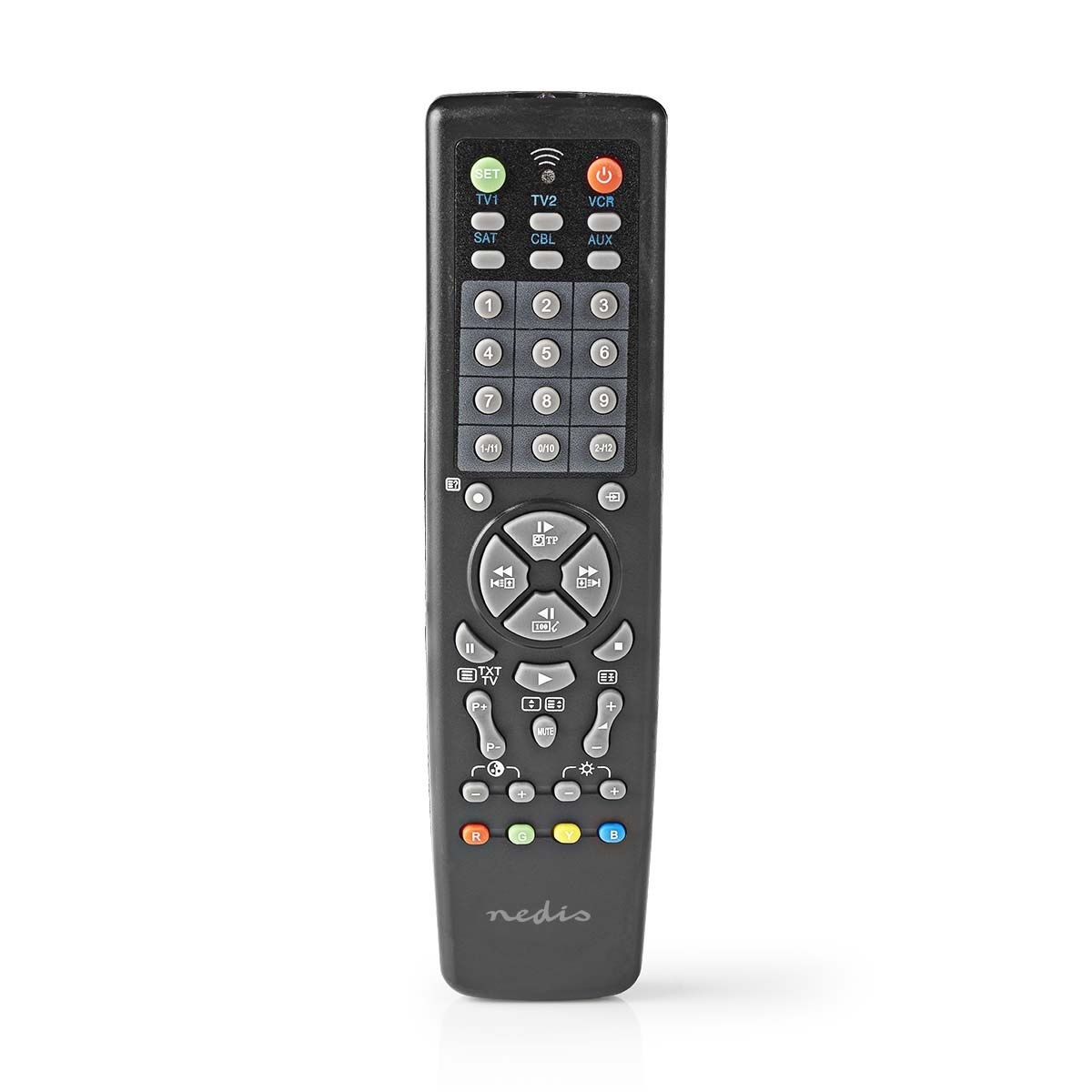 Universele Afstandsbediening | Programmeerbaar | 10 Apparaten | Geheugenknoppen / TV-gids Knop | Infrarood | Zwart