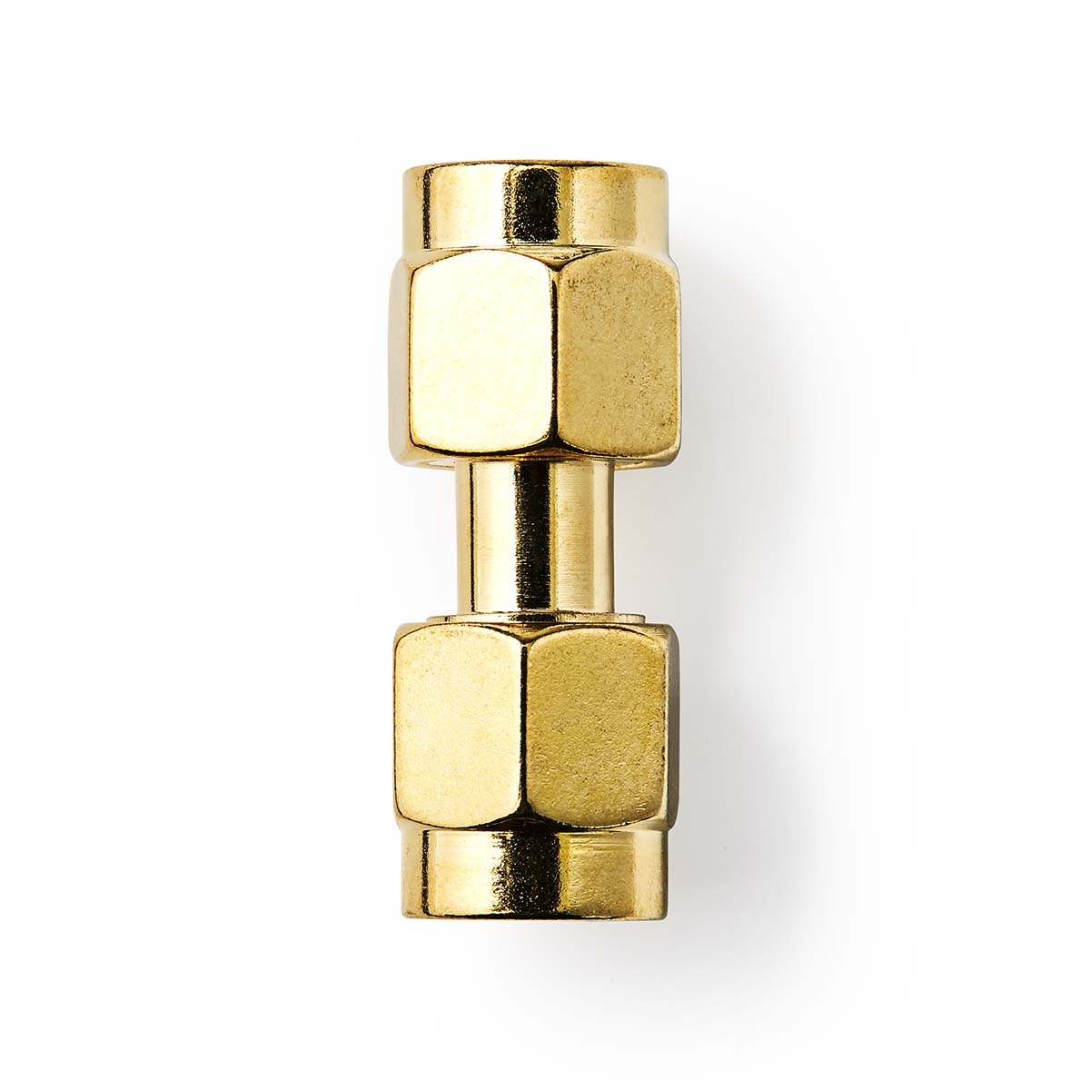 SMA-Adapter | SMA Male | SMA Male | Verguld | 50 Ohm | Recht | PVC | Goud | 2 Stuks | Doos