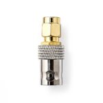 SMA-Adapter | SMA Male | BNC Female | Verguld | 50 Ohm | Recht | PVC | Goud | 2 Stuks | Doos