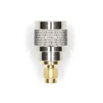 SMA-Adapter | SMA Male | N-Male | Verguld | 50 Ohm | Recht | PVC | Goud / Zilver | 2 Stuks | Doos