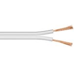 Speaker-Kabel | 2 x 2.50 mm² | CCA | 100 m | Rond | PVC | Wit | Folieverpakking
