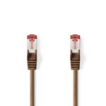 CAT6 Netwerkkabel | RJ45 Male | RJ45 Male | S/FTP | 7.50 m | Rond | LSZH | Bruin | Polybag