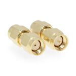 SMA-Adapter | SMA Male Omgekeerde Polariteit | SMA Male | Verguld | 50 Ohm | Recht | PVC | Goud | 2 Stuks | Doos