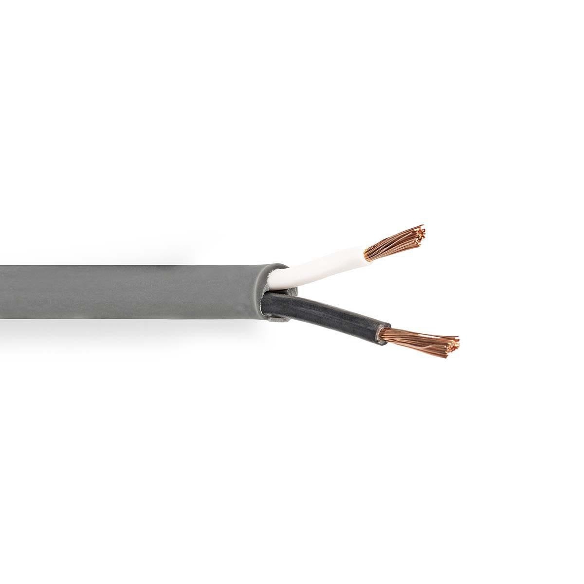 Speaker-Kabel | 2 x 2.50 mm² | Koper | 100 m | Rond | PVC | Donkergrijs | Rol