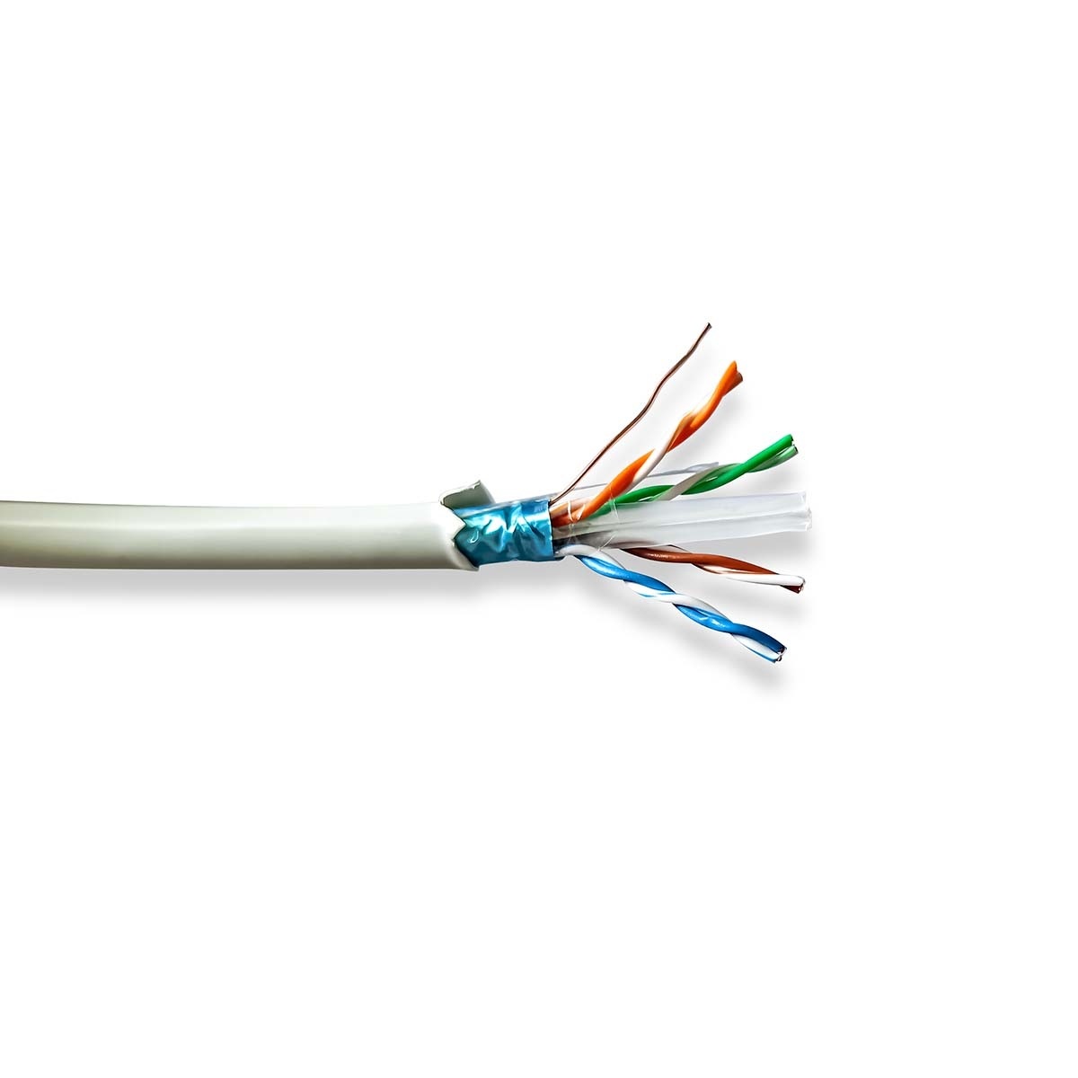 CAT6 Netwerkkabel Rol | Stranded | F/UTP | Koper | 50.0 m | Binnenshuis | Rond | LSZH | Grijs | Trekdoos