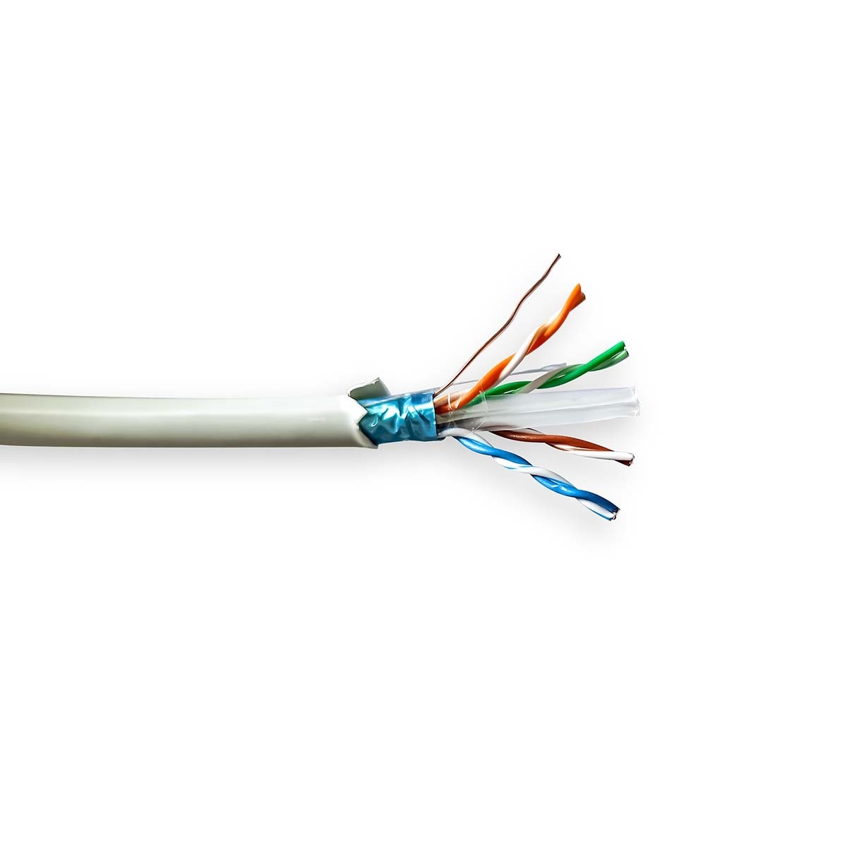 CAT6 Netwerkkabel Rol | Stranded | F/UTP | Koper | 100 m | Binnenshuis | Rond | LSZH | Grijs | Trekdoos