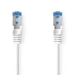 CAT6a netwerkkabel | S/FTP | RJ45 Male | RJ45 Male | 1.50 m | Snagless | Rond | LSZH | Wit | Doos