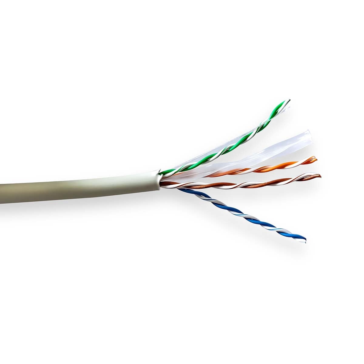 CAT6 Netwerkkabel Rol | Stranded | U/UTP | CCA | 100 m | Binnenshuis | Rond | PVC | Grijs | Trekdoos