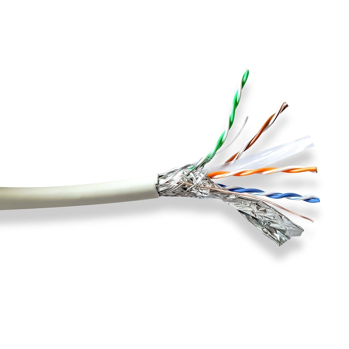 CAT6a Netwerkkabel Rol | Solid | SF/UTP | Koper | 100 m | Binnenshuis | Rond | LSZH | Grijs | Trekdoos