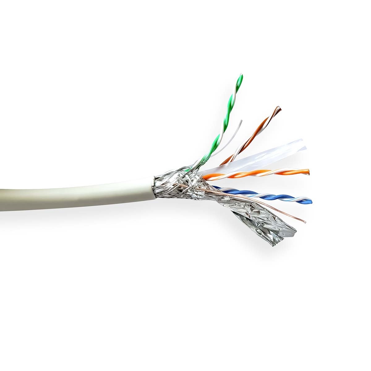 CAT6a Netwerkkabel Rol | Solid | SF/UTP | Koper | 305 m | Binnenshuis | Rond | LSZH | Grijs | Trekdoos