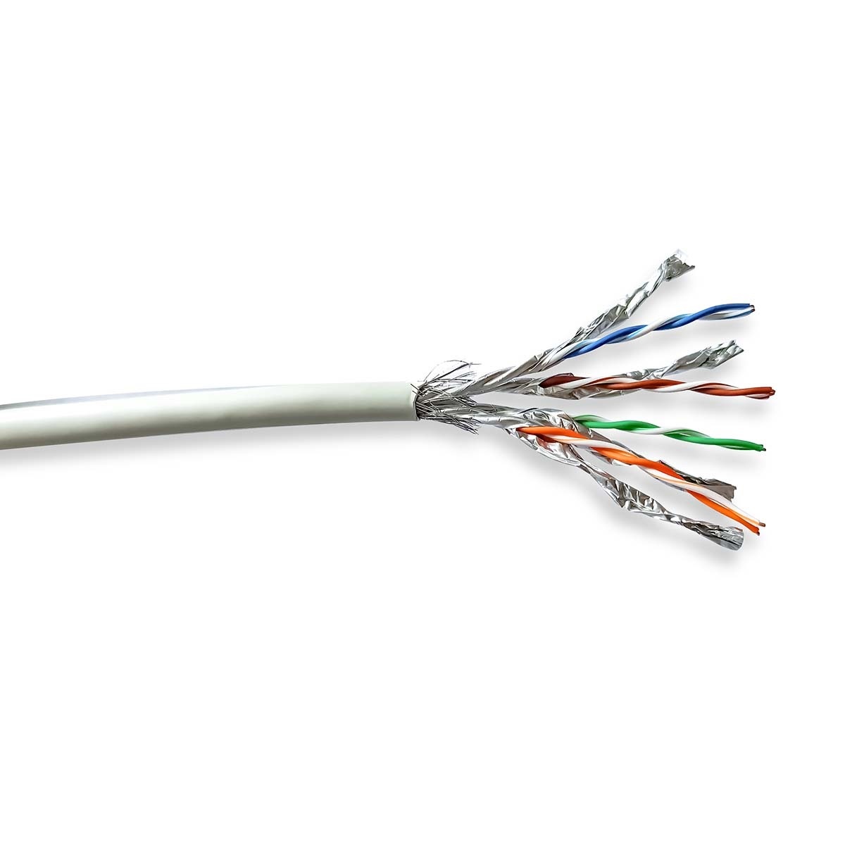 CAT7 Netwerkkabel Rol | Solid | S/FTP | Koper | 50.0 m | Binnenshuis | Rond | LSZH | Grijs | Trekdoos