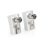 IEC (Coax) Connector | Gehoekt | Female | Vernikkeld | 75 Ohm | Schroef | Diameter kabelinvoer: 7.0 mm | Metaal / Polyvinylchloride (PVC) | Wit | 2 Stuks | Doos