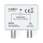 Satelliet- en Antenne-Adapter | IEC (Coax) Female | F-Female / IEC (Coax) Male | Vernikkeld | 75 Ohm | Recht | Zink | Metaal / Zilver | 1 Stuks | Doos