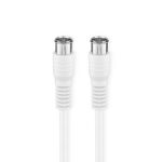 F Quick - F Quick Kabel | F-Male Quick | F-Male Quick | Verguld | 50 dB | 75 Ohm | Dubbel Afgeschermd | 5.00 m | Rond | PVC | Wit | Window Box