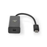 USB-C™ Adapter | USB 3.2 Gen 1 | USB-C™ Male | Mini DisplayPort Female | 8K@60Hz | 0.20 m | Rond | Vernikkeld | PVC | Zwart | Doos