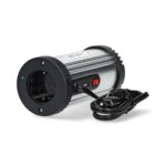 Omvormer Gemodificeerde Sinusgolf | Ingangsvoltage: 12 V DC | Apparaat stroomoutput: Type F (CEE 7/3) / USB-A | 230 V AC 50 Hz | 150 W | Piekvermogen: 300 W | Sigarettenaansteker | Zilver