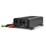 Omvormer Pure Sinusgolf | Ingangsvoltage: 12 V DC | Apparaat stroomoutput: Type F (CEE 7/3) / USB-A / 1x USB-C™ | 230 V AC 50 Hz | 1000 W | Piekvermogen: 2000 W | Screw Terminal | Zuivere Sinusgolf | Zekering | Zwart