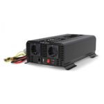 Omvormer Pure Sinusgolf | Ingangsvoltage: 24 V DC | Apparaat stroomoutput: Type F (CEE 7/3) / USB-A / 1x USB-C™ | 230 V AC 50 Hz | 1000 W | Piekvermogen: 2000 W | Screw Terminal | Zuivere Sinusgolf | Zekering | Zwart