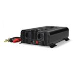 Omvormer Pure Sinusgolf | Ingangsvoltage: 24 V DC | Apparaat stroomoutput: Type F (CEE 7/3) / USB-A / 1x USB-C™ | 230 V AC 50 Hz | 2000 W | Piekvermogen: 4000 W | Screw Terminal | Zuivere Sinusgolf | Zekering | Zwart