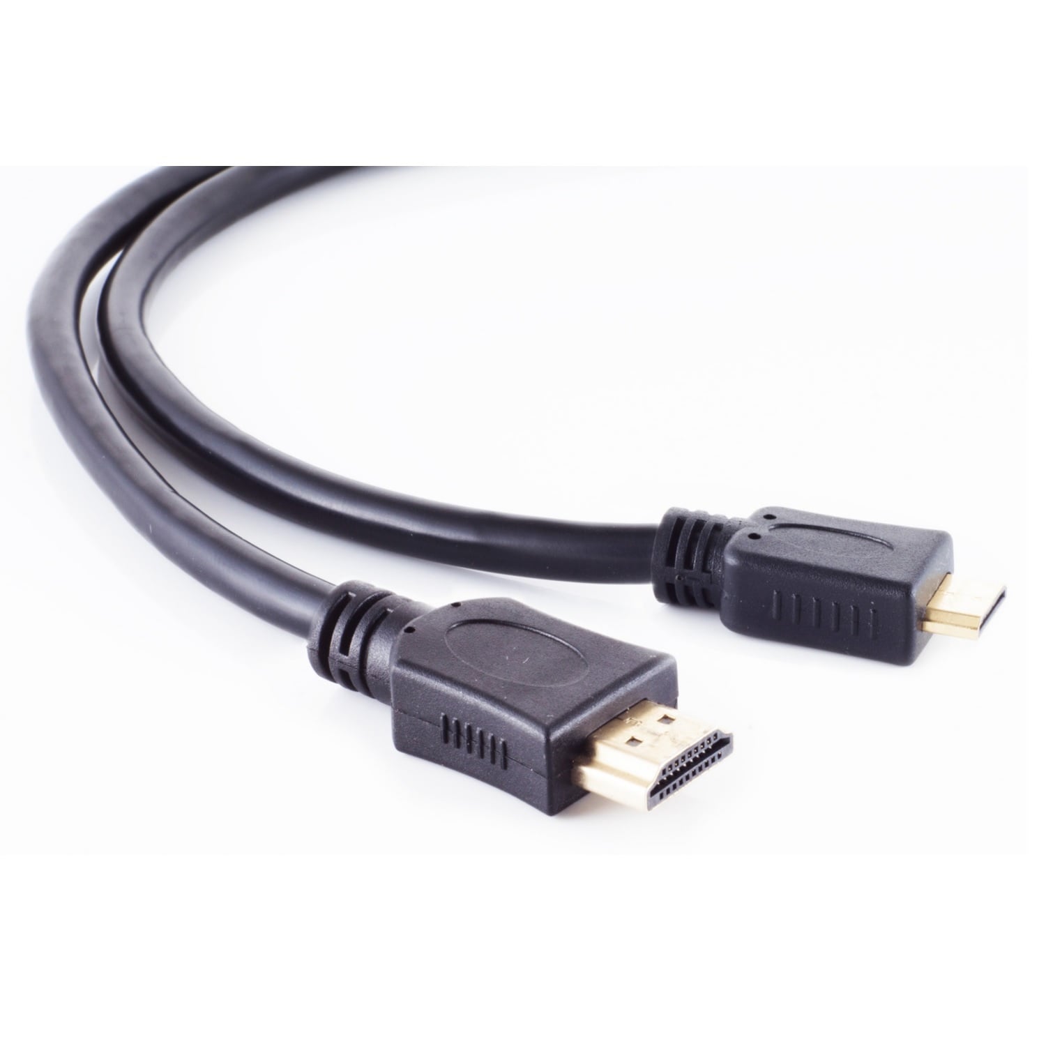 High Speed HDMI™-Kabel met Ethernet | HDMI™ Connector | HDMI™ Mini-Connector | 4K@30Hz | 10.2 Gbps | 1.50 m | Rond | PVC | Zwart | Label