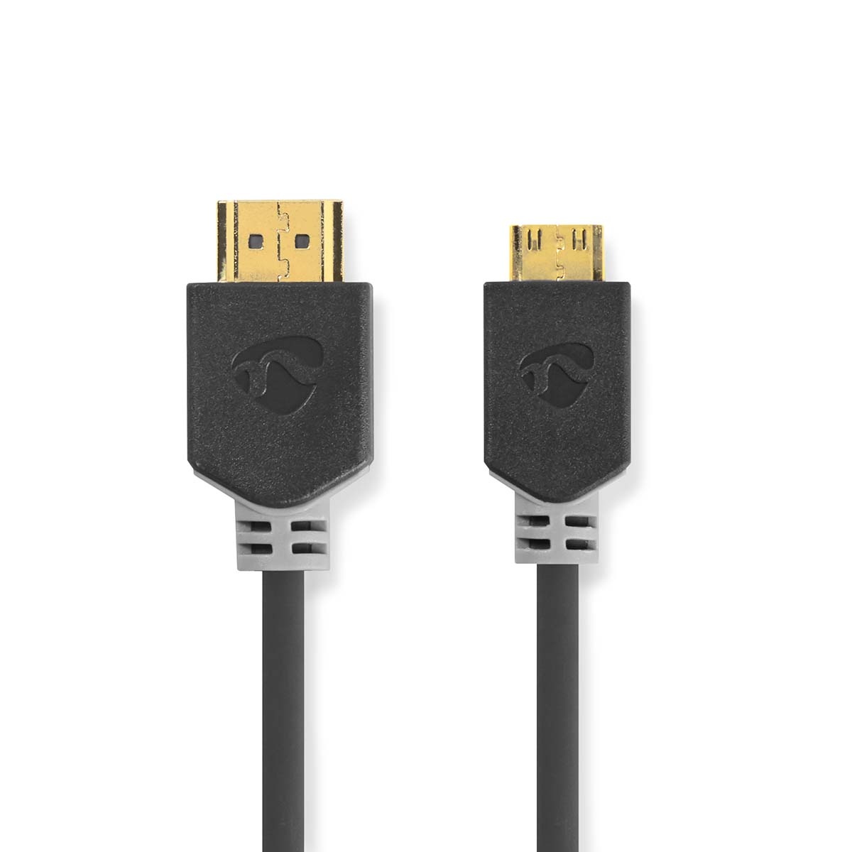 High Speed HDMI™-Kabel met Ethernet | HDMI™ Connector | HDMI™ Mini-Connector | 4K@60Hz | 18 Gbps | 2.00 m | Rond | PVC | Antraciet | Window Box