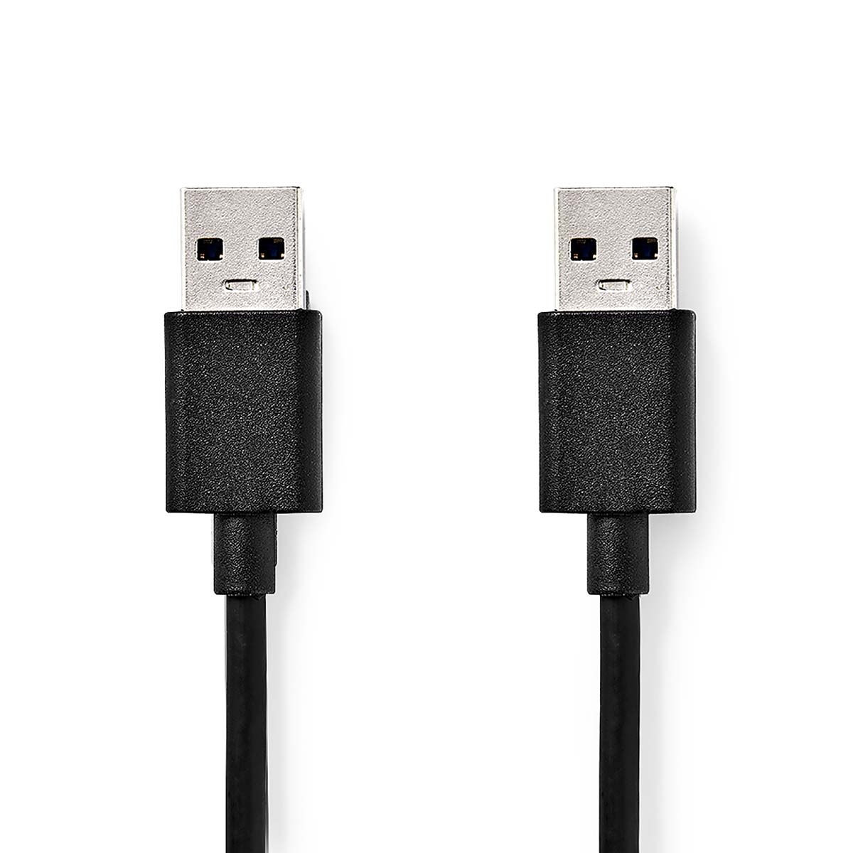 USB-Kabel | USB 3.2 Gen 1 | USB-A Male | USB-A Male | 5 Gbps | Vernikkeld | 1.00 m | Rond | PVC | Zwart | Doos