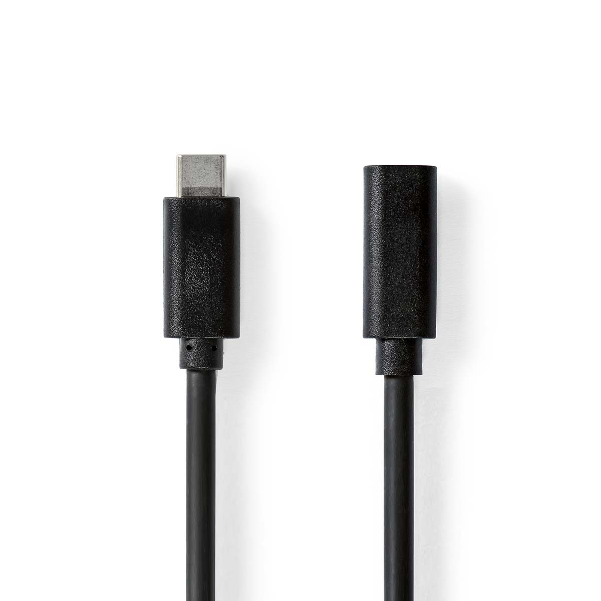 USB-Kabel | USB 3.2 Gen 1 | USB-C™ Male | USB-C™ Female | 60 W | 4K@60Hz | 5 Gbps | Vernikkeld | 2.00 m | Rond | PVC | Zwart | Doos