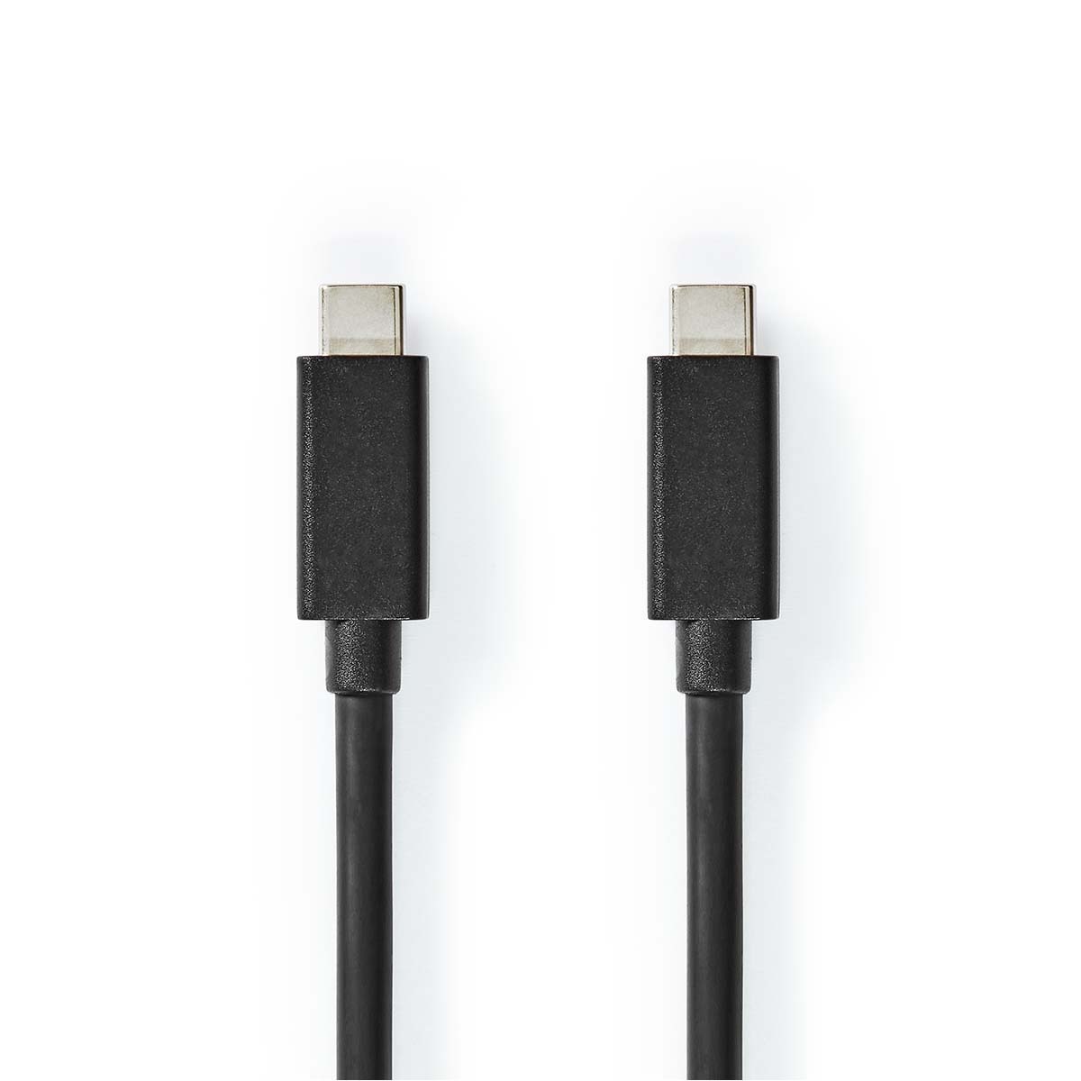 USB-Kabel | USB 3.2 Gen 2 | USB-C™ Male | USB-C™ Male | 100 W | 4K@60Hz | 20 Gbps | Vernikkeld | 2.00 m | Rond | PVC | Zwart | Doos