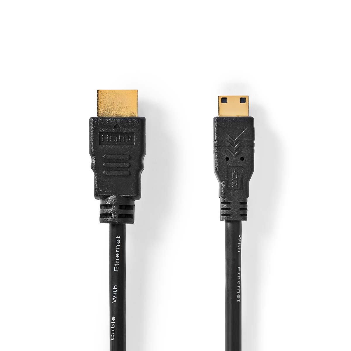 High Speed HDMI™-Kabel met Ethernet | HDMI™ Connector | HDMI™ Mini-Connector | 4K@30Hz | 10.2 Gbps | 2.00 m | Rond | PVC | Zwart | Doos