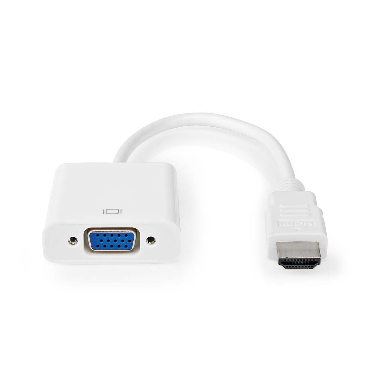 HDMI™ Kabel | HDMI™ Connector | VGA Female 15p | 1080p | Vernikkeld | 0.20 m | Recht | PVC | Wit | Blister