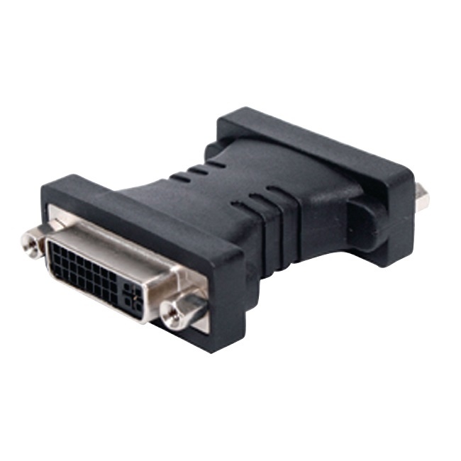 DVI-Adapter | DVI-I 24+5-Pins Female | DVI-I 24+5-Pins Female | Vernikkeld | Recht | PVC | Zwart | Polybag