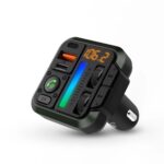 FM-Audiotransmitter voor Auto | Gefixeerd | Handenvrij bellen / Luidsprekerfunctie | 1.00 " | Amber-Scherm | Bluetooth® | PD 18 W / PD 20 W | Snelladen | Bass boost | Google Assistant / Siri | Zwart