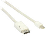 Mini DisplayPort-Kabel | DisplayPort 1.2 | Mini-DisplayPort Male | DisplayPort Male | 21.6 Gbps | Vernikkeld | 2.00 m | Rond | PVC | Wit | Envelop