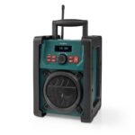 DAB+ Radio | Bouwradio | DAB+ / FM | 2.20 " | Zwart-Wit Scherm | Batterij Gevoed / Netvoeding | Digitaal | 15 W | Bluetooth® | Wekkerfunctie | Slaaptimer | IP65 | Handvat | Groen / Zwart