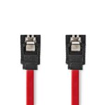 SATA Kabel | 3 Gbps | SATA 7-Pins Female | SATA 7-Pins Female | Vernikkeld | 0.50 m | Plat | PVC | Rood | Doos
