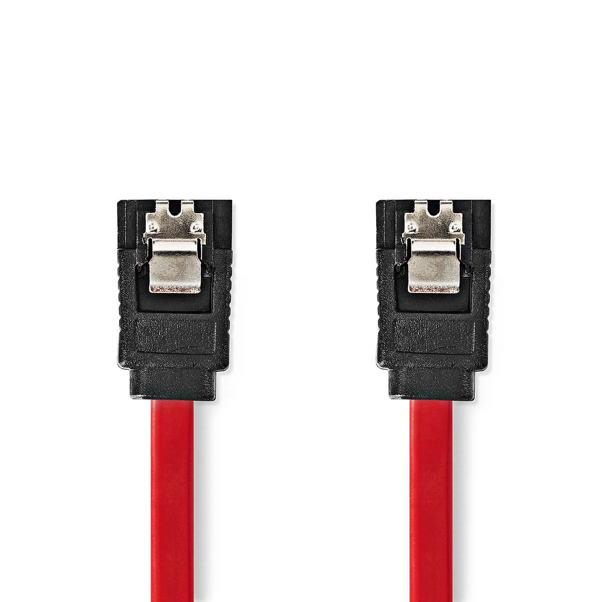 SATA Kabel | 3 Gbps | SATA 7-Pins Female | SATA 7-Pins Female | Vernikkeld | 0.50 m | Plat | PVC | Rood | Doos