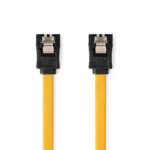 SATA Kabel | 6 Gbps | SATA 7-Pins Female | SATA 7-Pins Female | Vernikkeld | 0.50 m | Plat | PVC | Geel | Doos