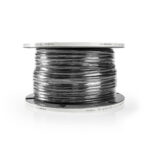 Microfoonkabel | 2 x 0.25 mm² | Koper | 100 m | Rond | PVC | Zwart | Rol