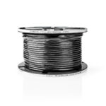 Microfoonkabel | 2 x 0.35 mm² | Koper | 100 m | Rond | PVC | Zwart | Rol