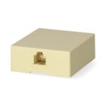 Telecom-Wandcontactdoos | Type Aansluiting: RJ11 | RJ11 Female | RJ11 Female | Recht | PVC | Ivoor | Doos
