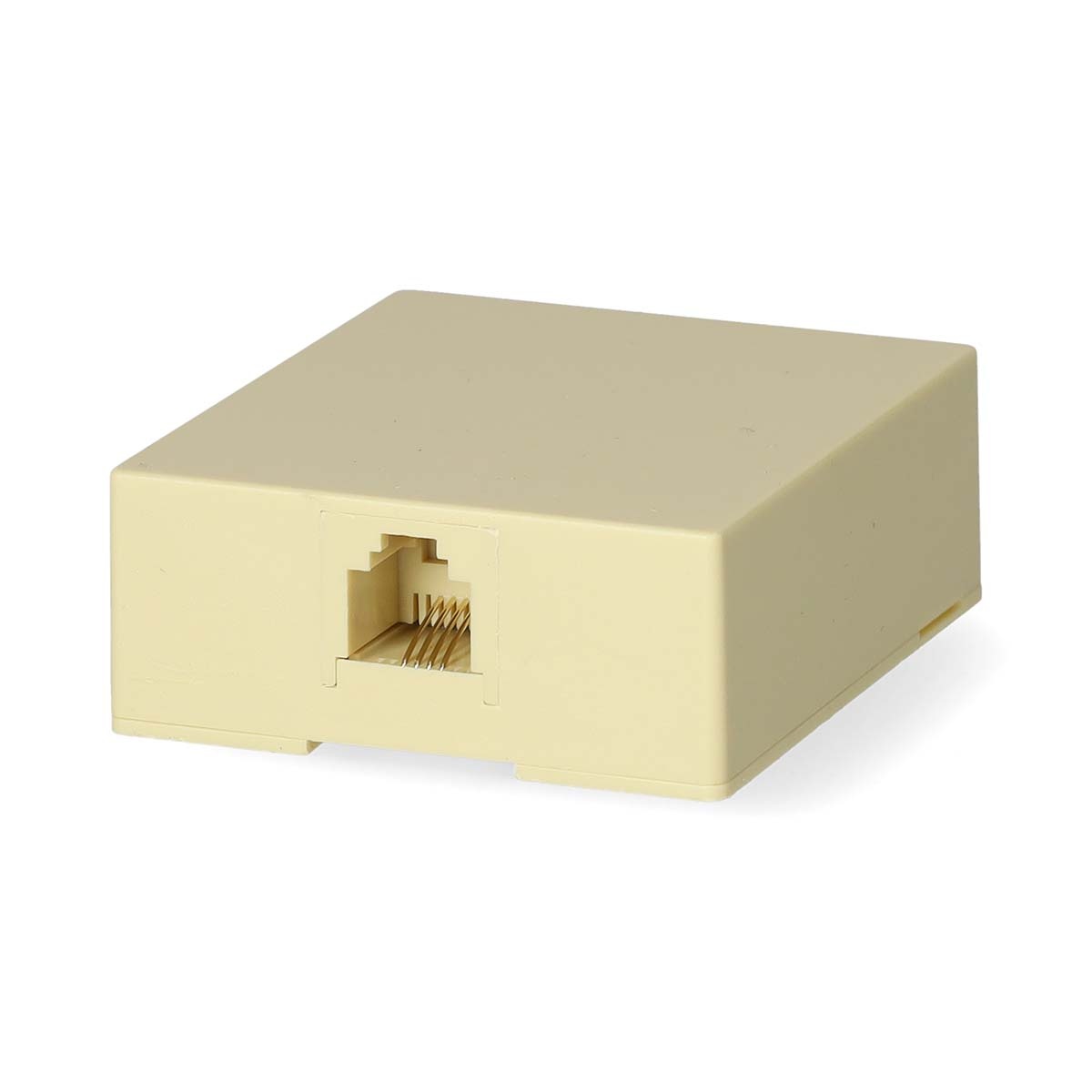 Telecom-Wandcontactdoos | Type Aansluiting: RJ11 | RJ11 Female | RJ11 Female | Recht | PVC | Ivoor | Doos