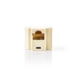 Telecom-Netwerksplitter | RJ45 Female | 2x RJ45 Female | Verguld | Ivoor | PVC | Doos