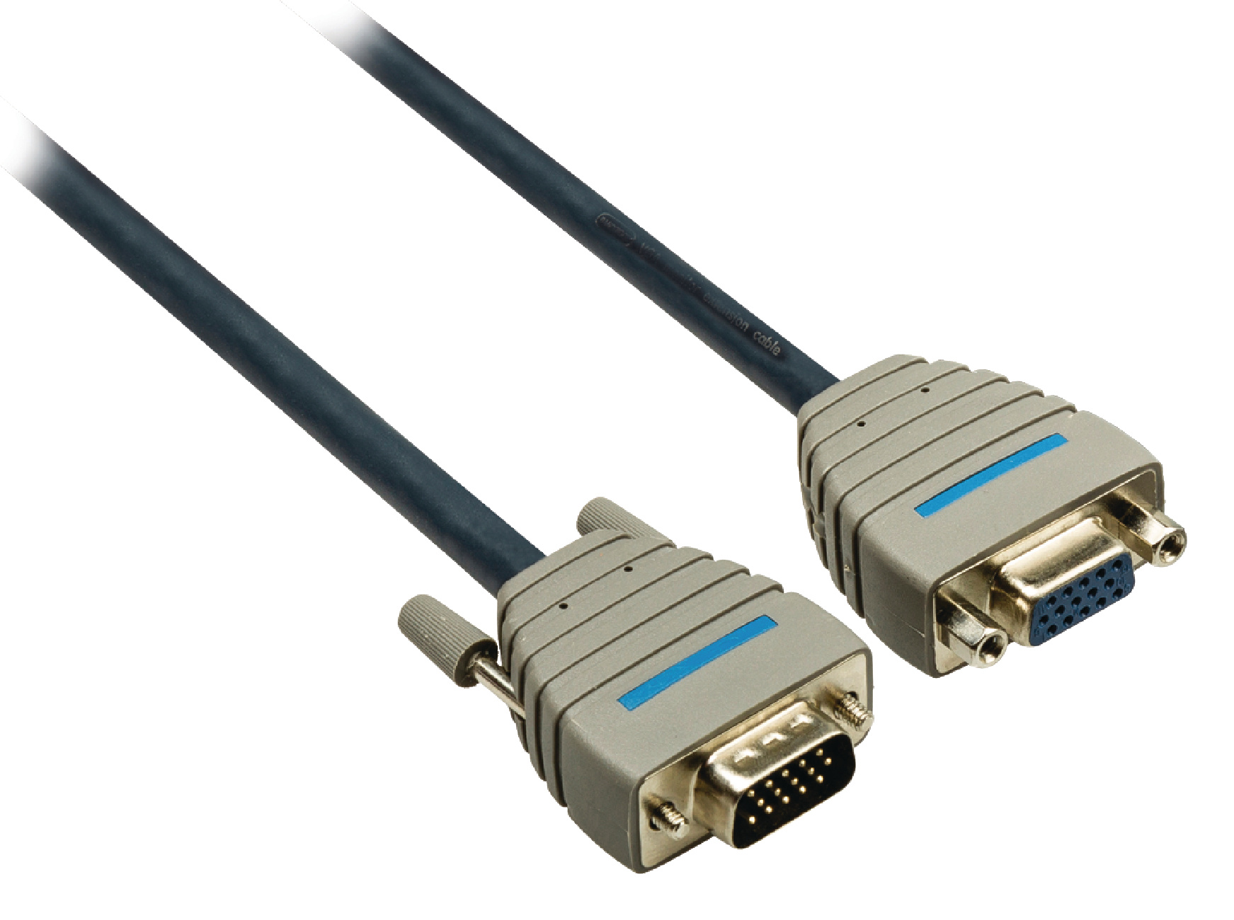 VGA Verlengkabel VGA Male - VGA Female 15-Pins 2.00 m Blauw