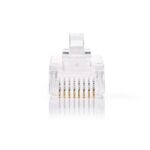 RJ45-Connector | Male | Stranded UTP CAT5 | Recht | Verguld | 10 Stuks | Polycarbonate | Transparant | Doos