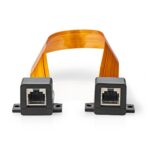 Vensterdoorvoer RJ45-netwerkkabel | UTP | RJ45 (8P8C) vrouwelijk | RJ45 (8P8C) vrouwelijk | 0,30 m | plat | PVC | oranje | doos