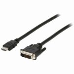 HDMI™ Kabel | HDMI™ Connector | DVI-D 24+1-Pins Male | 1080p | Vernikkeld | 2.00 m | Recht | PVC | Zwart | Label