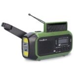 Noodradio | Draagbaar Model | DAB+ / FM | Batterij Gevoed / Handslinger / Solar Powered / USB Gevoed | Wekkerfunctie | Groen / Zwart